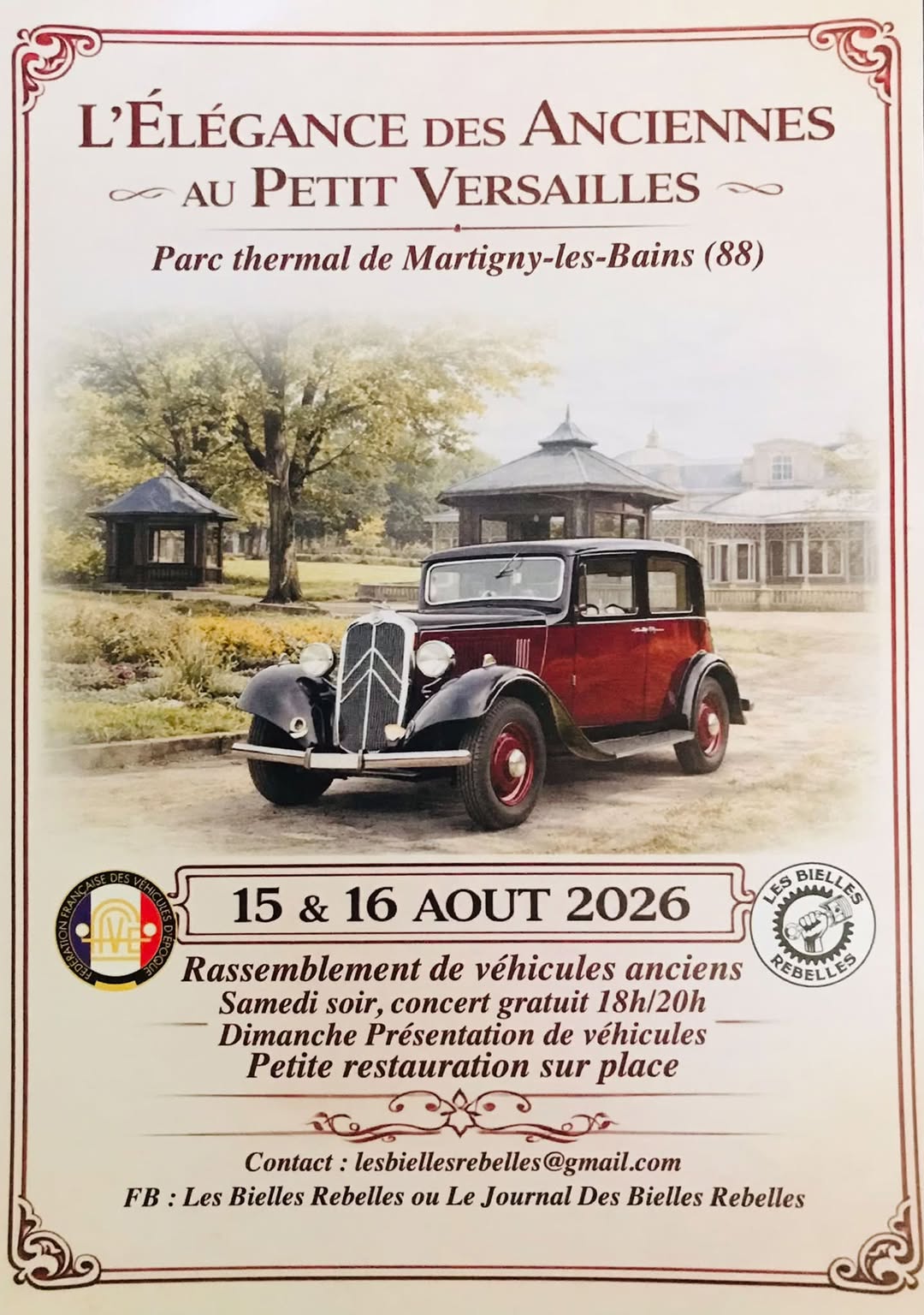 L&rsquo;ÉLÉGANCE DES ANCIENNES AU PETIT VERSAILLES à MARTIGNY-LES-BAINS